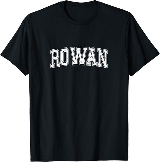 Plain Style Personalised Name Classic Rowan T-Shirt - T-Shirt | Black