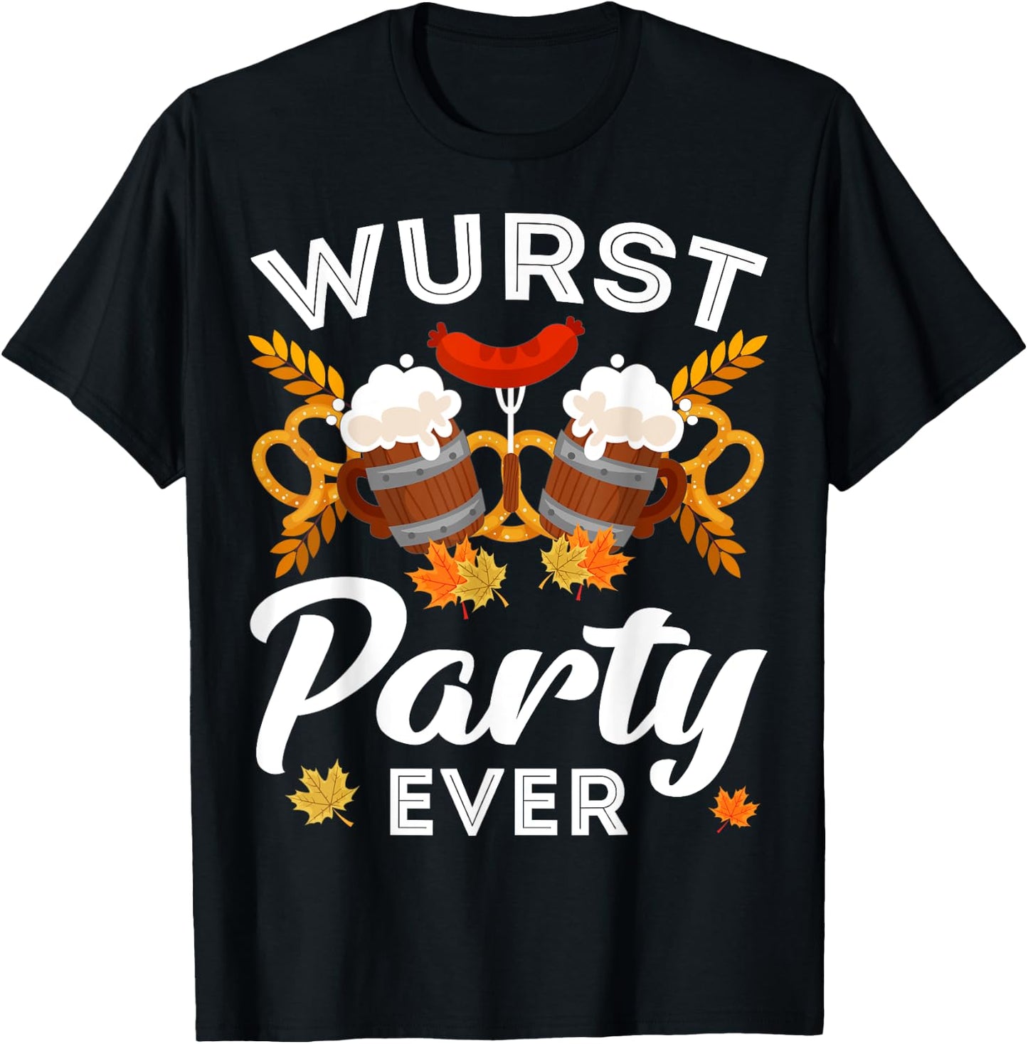 Wurst Party Ever Beer German Oktoberfest Funny T-Shirt - T-Shirt | Black