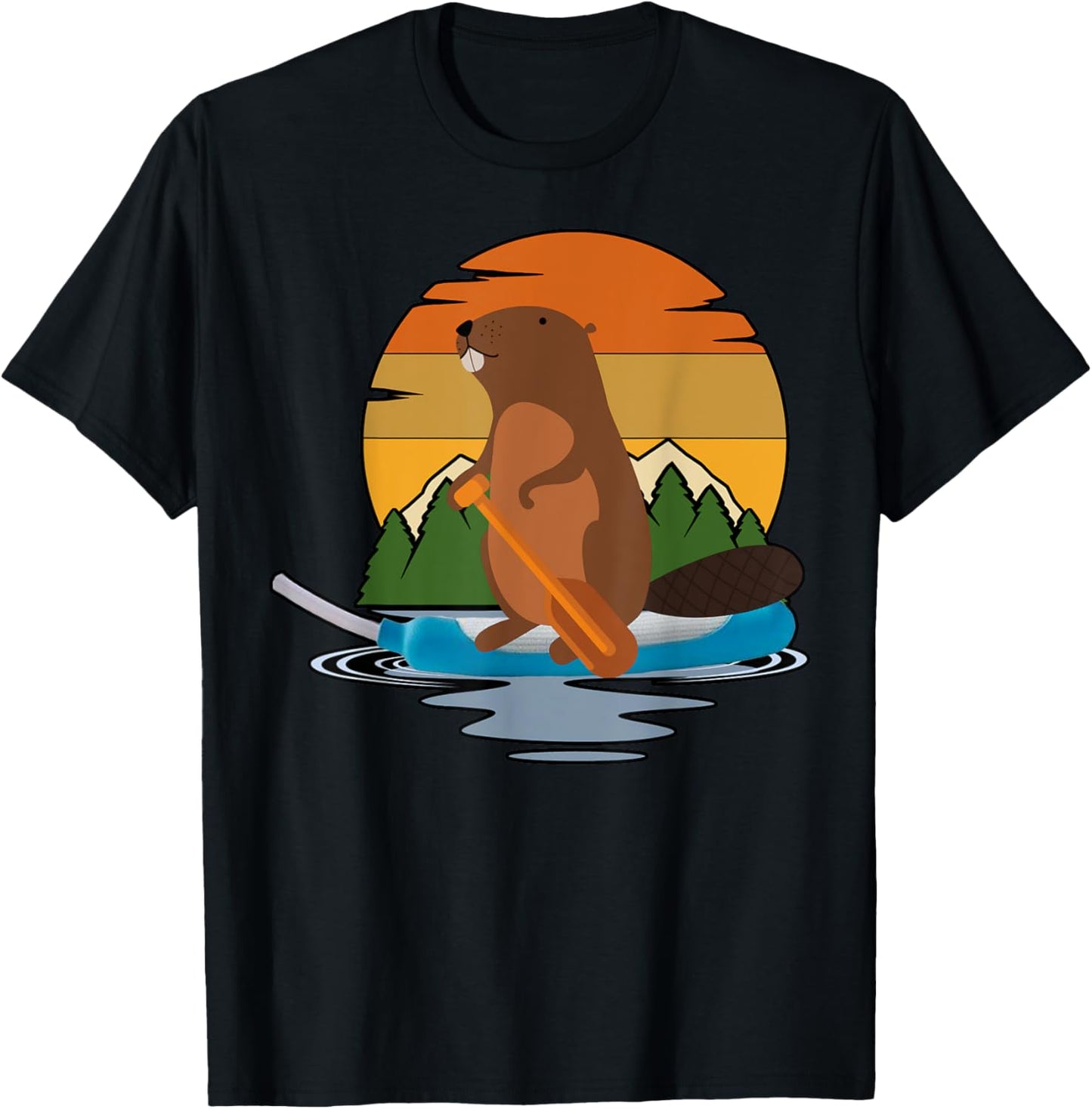 Vintage Canoe Beaver Purewick Nurse Funny Nursing Humor T-Shirt - T-Shirt | Black