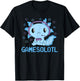 Funny Gamesolotl Kawaii Gaming Axolotl Video Gamer Boys Kids T-Shirt - T-Shirt | Black