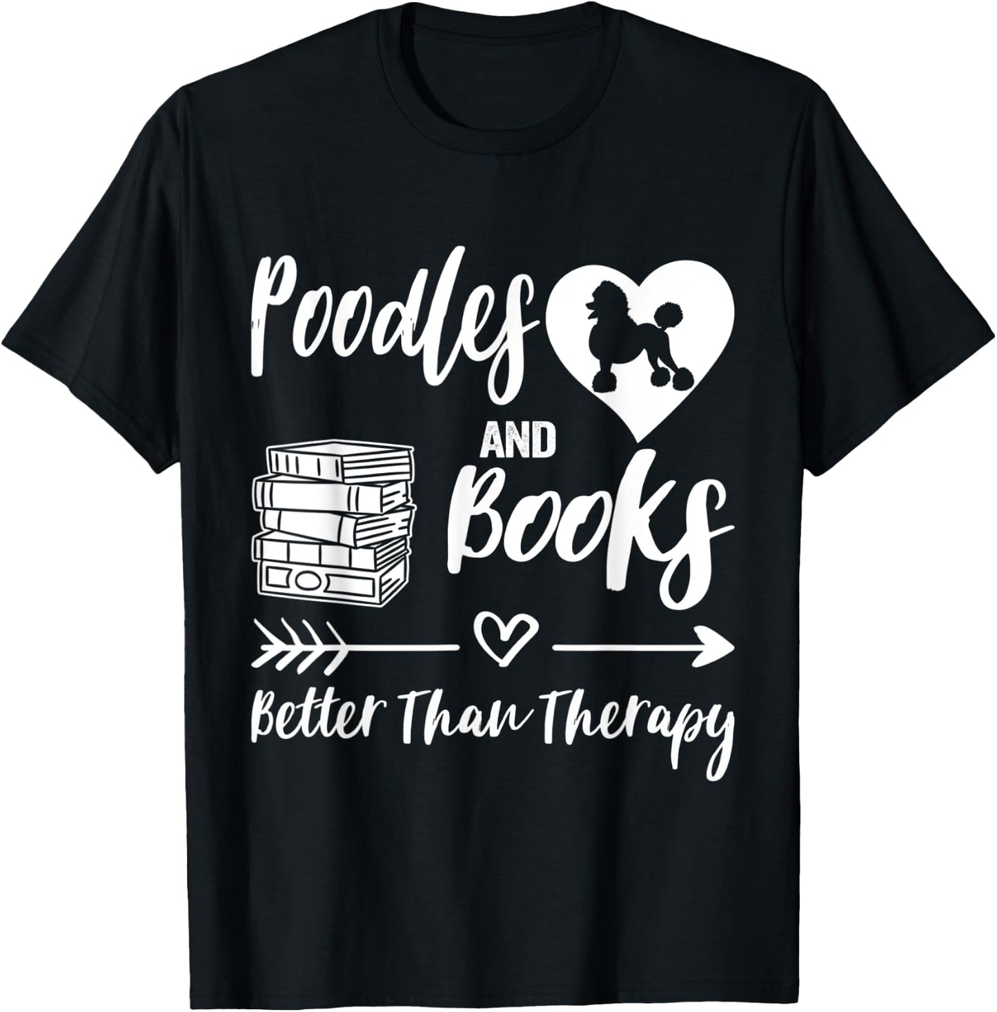 Poodle And Books Poodle Mom Poodle Dad Reading T-Shirt - T-Shirt | Black