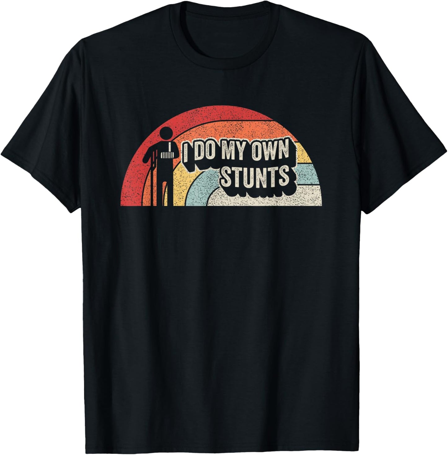Retro Broken Arm Hand Wrist Elbow Injury Get Well Soon Gift T-Shirt - T-Shirt | Black