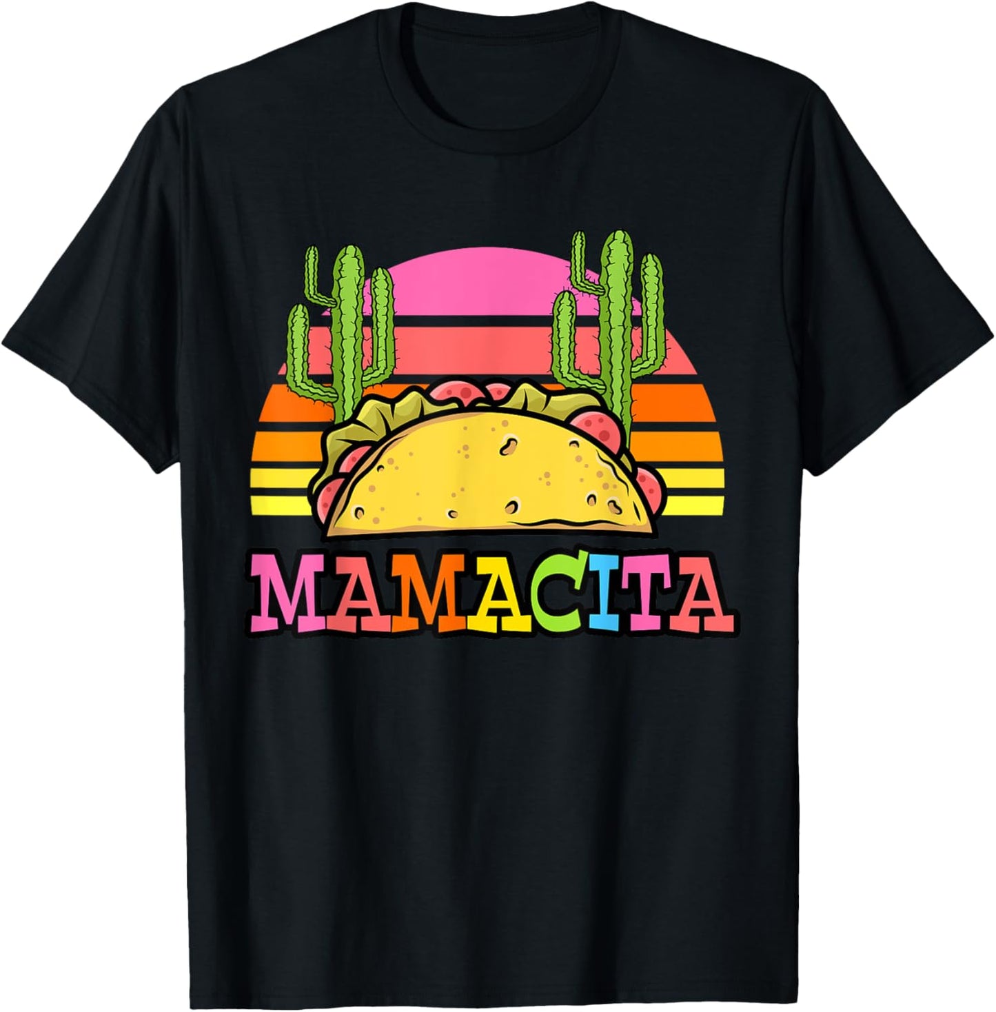 Mamacita Funny Taco Cactus Cinco De Mayo Fiesta Outfit Women T-Shirt - T-Shirt | Black
