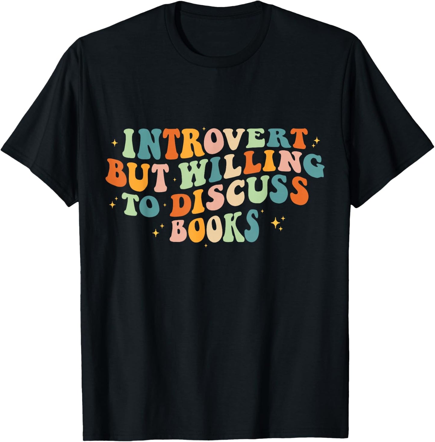 Introverted But Willing To Discuss Books Introverts Book T-Shirt - T-Shirt | Black