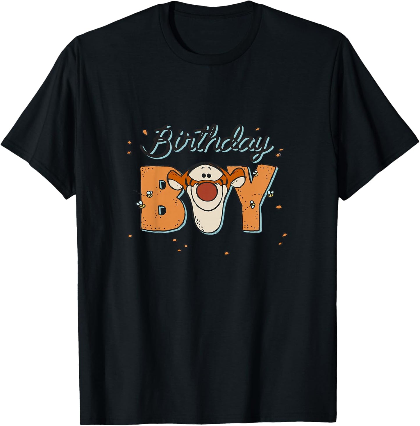 Kids Disney Winnie The Pooh Birthday Boy Tigger Face Youth T-Shirt - T-Shirt | Black