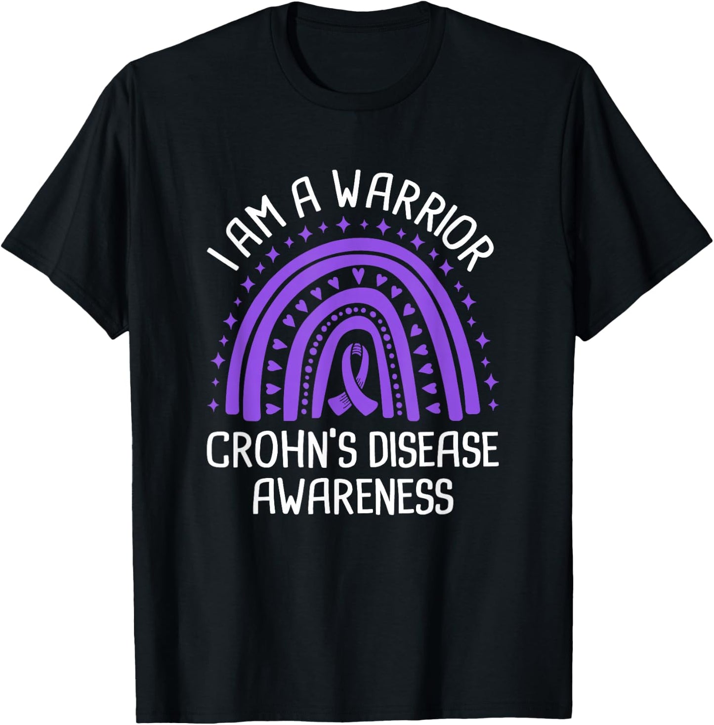 I Am A Warrior Crohn's Disease Awareness T-Shirt - T-Shirt | Black