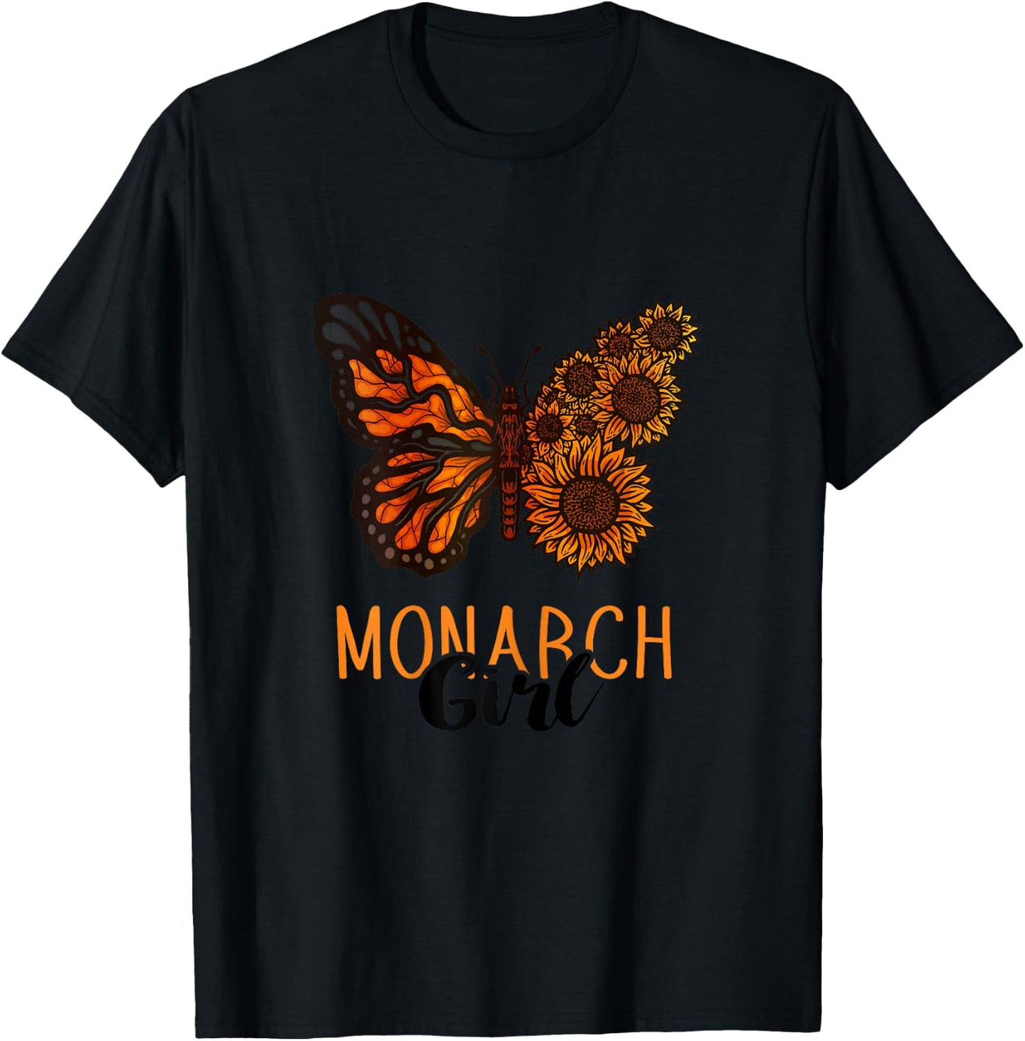 Monarch Butterfly Lover Insect Monarch Girl Entomology T-Shirt - T-Shirt | Black