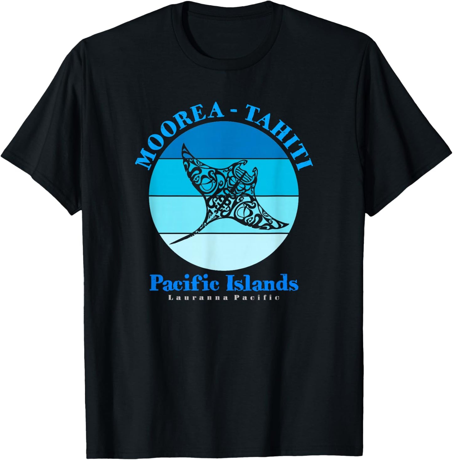 Manta Ray Moorea Tahiti Ocean T-Shirt - T-Shirt | Black