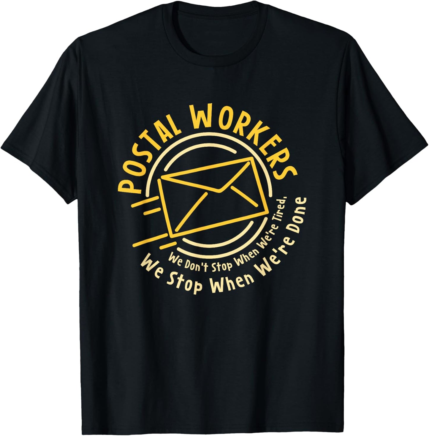 Mail Carrier Driving Mail Truck To Postal Office Post Office Work Postbox Parcel And Letter Delivery Postman T-Shirt - T-Shirt | Black