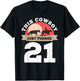 This Cowboy Just Turned 21 - 21st Birthday Horse Rider Gift T-Shirt - T-Shirt | Black