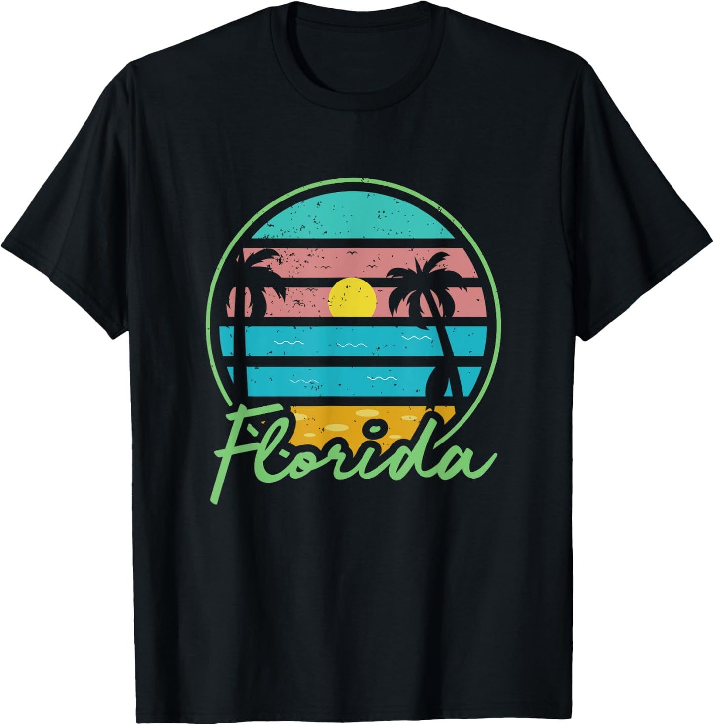 Florida - FL - Throwback Design - Classic T-Shirt - T-Shirt | Black