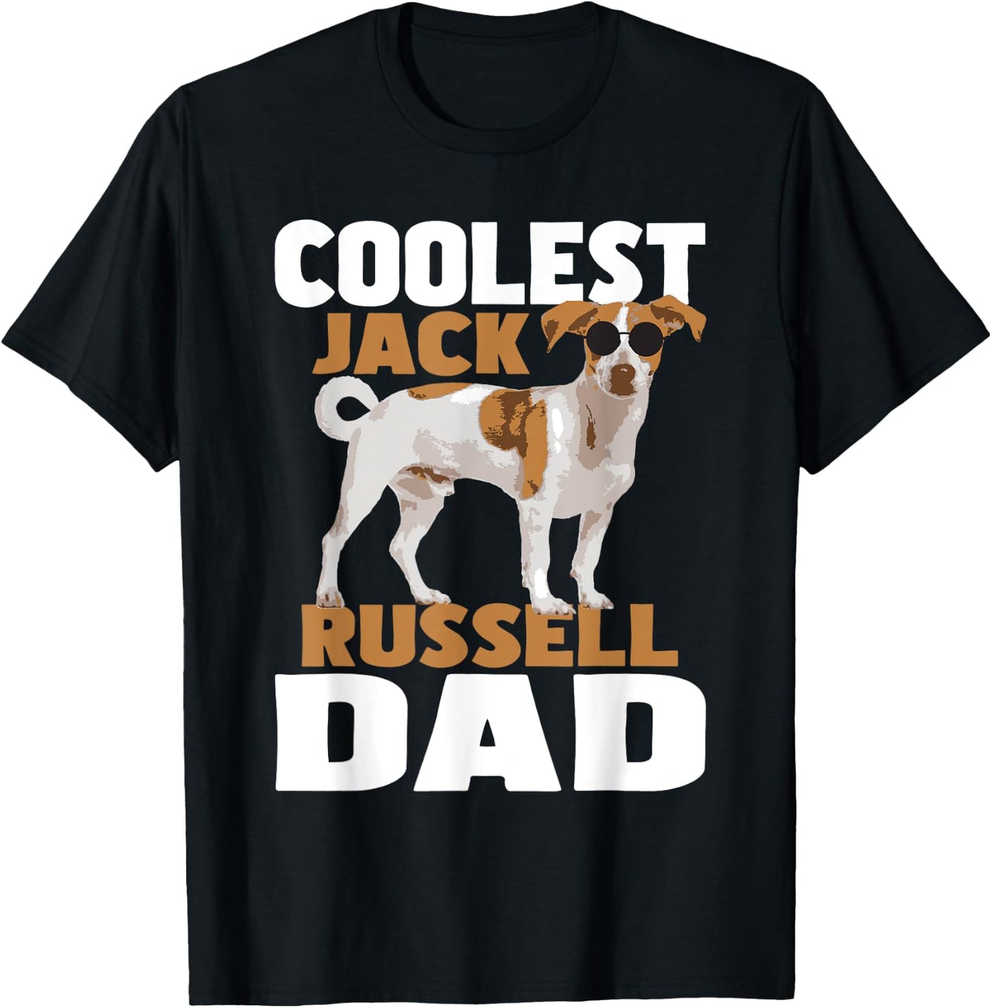 Coolest Jack Russell Dad - Father's Day Dog Lover Puppy T-Shirt - T-Shirt | Black