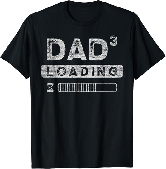 Expecting Dad 3, Dad To Be, Future Daddy, 3rd Time Father T-Shirt - T-Shirt | Black