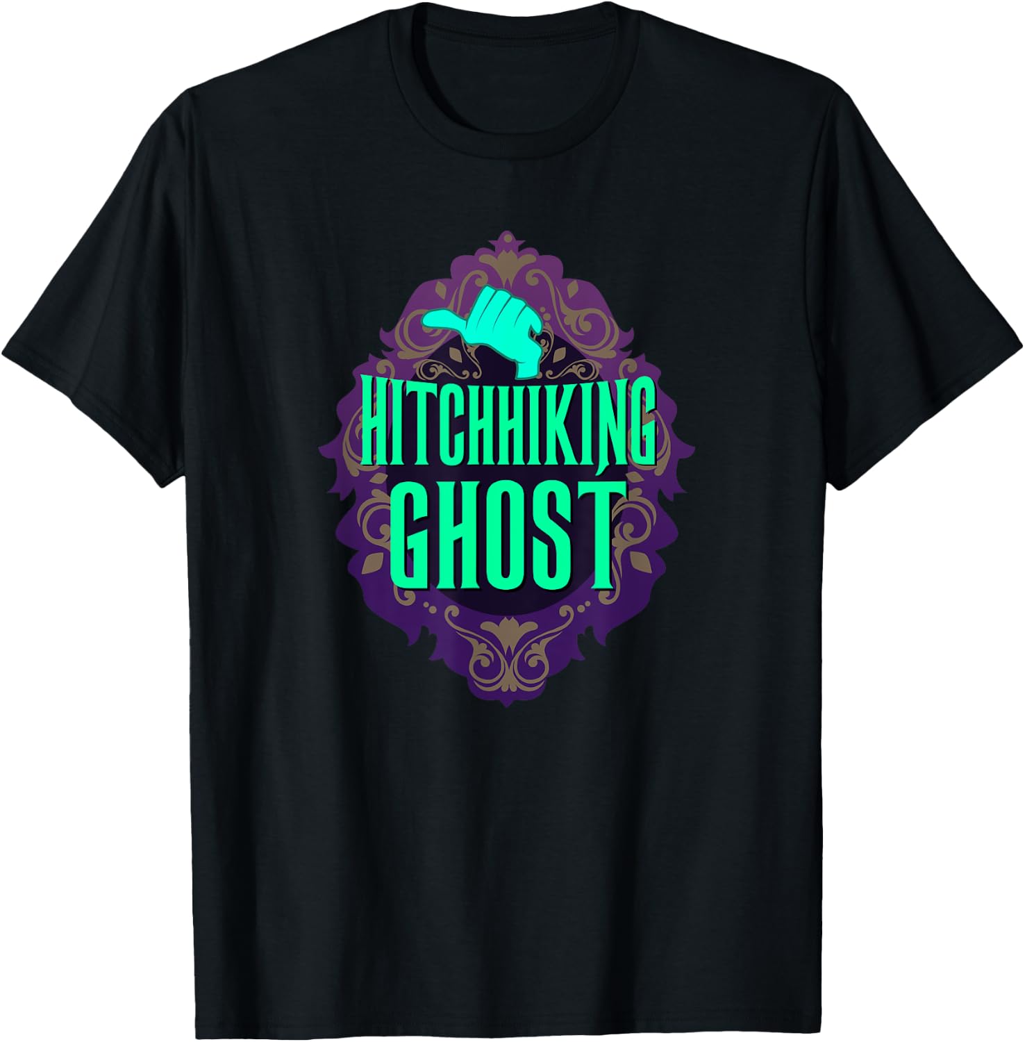 Hitchhiking Ghost Halloween Party T-Shirt - T-Shirt | Black