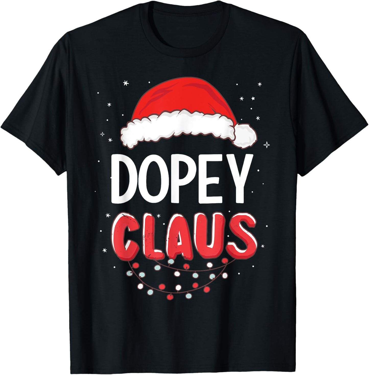 Dopey Santa Claus Christmas Matching Costume T-Shirt - T-Shirt | Black