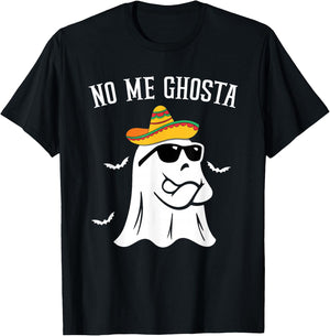 No Me Ghosta Funny Mexican Halloween Ghost T-Shirt - T-Shirt | Black