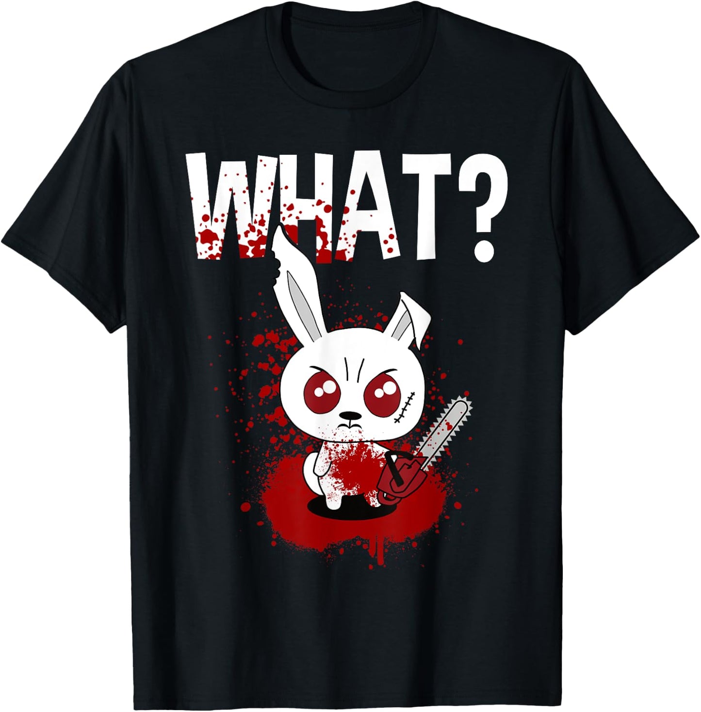 Funny - What? Bunny - Angry Rabbit T-Shirt - T-Shirt | Black
