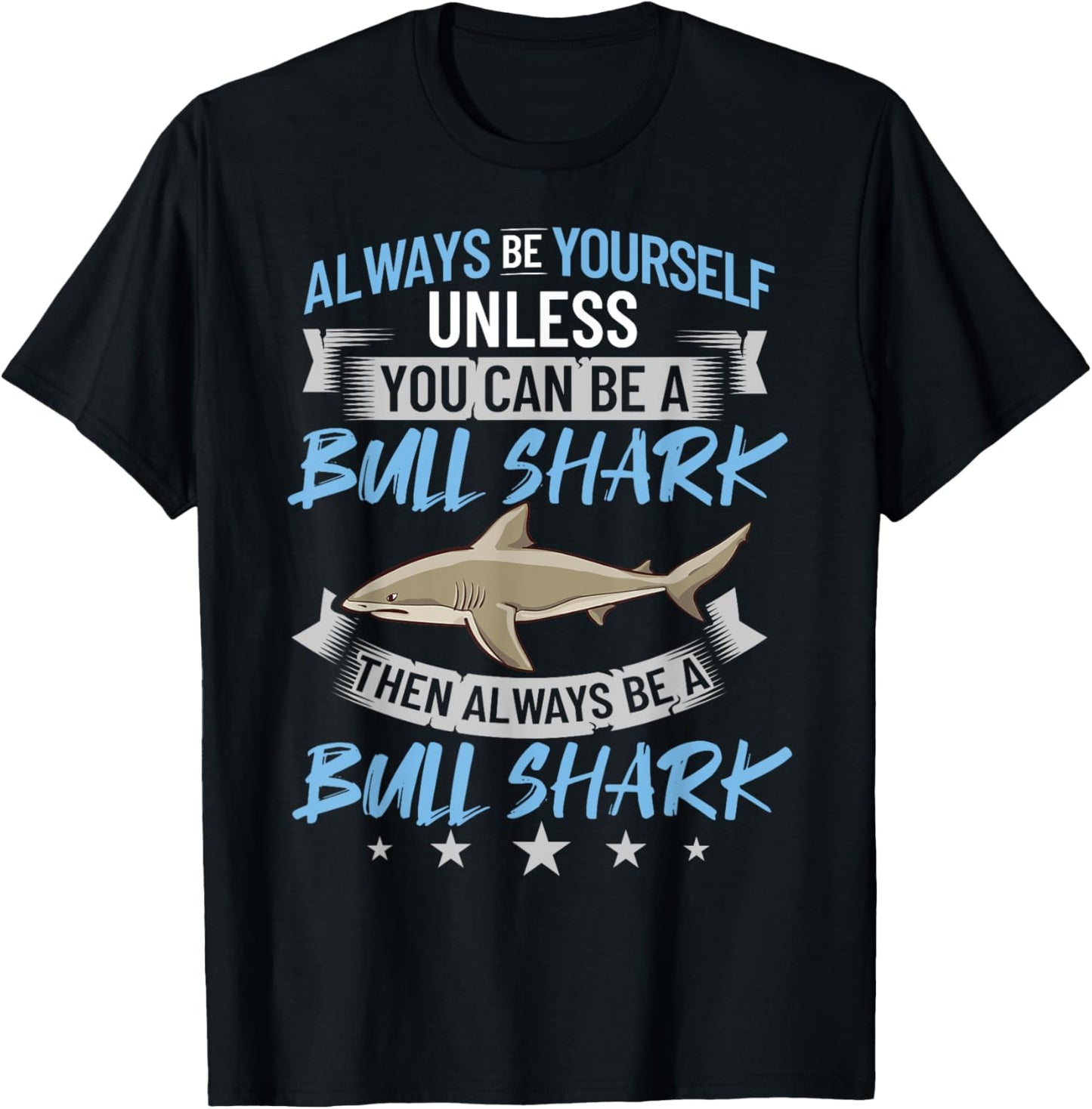 Bull Shark Teeth Animal Funny Ocean T-Shirt - T-Shirt | Black