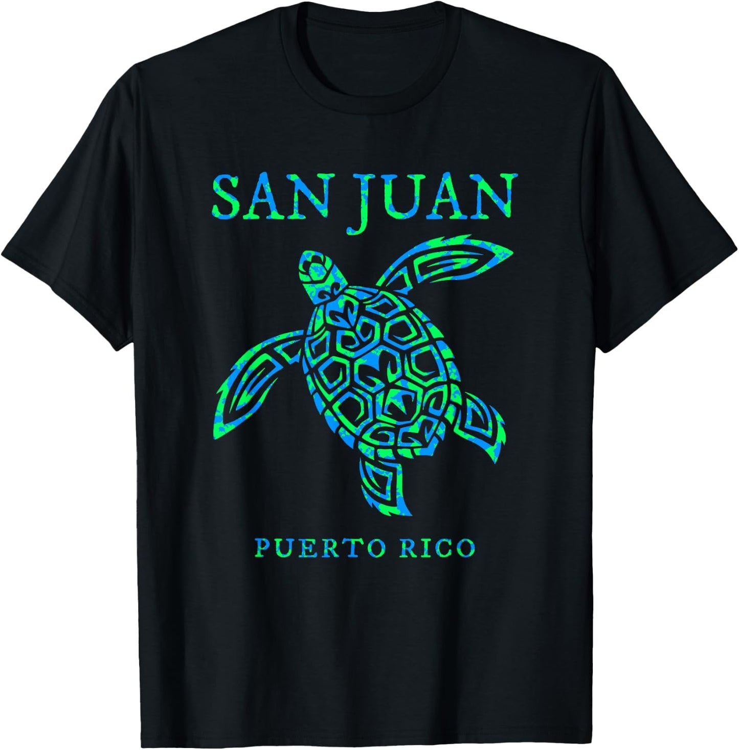 San Juan Puerto Rico Sea Turtle Boys Girls Toddler Vacation T-Shirt - T-Shirt | Black