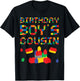 Building Block Cousin Of Birthday Boy T-Shirt - T-Shirt | Black