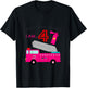 Fire Truck 4th Birthday 4 Yr Old Girls Firetruck Themed Cute T-Shirt - T-Shirt | Black
