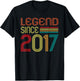 Legend Since 2017 8 Years Old Retro Vintage 8th Birthday T-Shirt - T-Shirt | Black