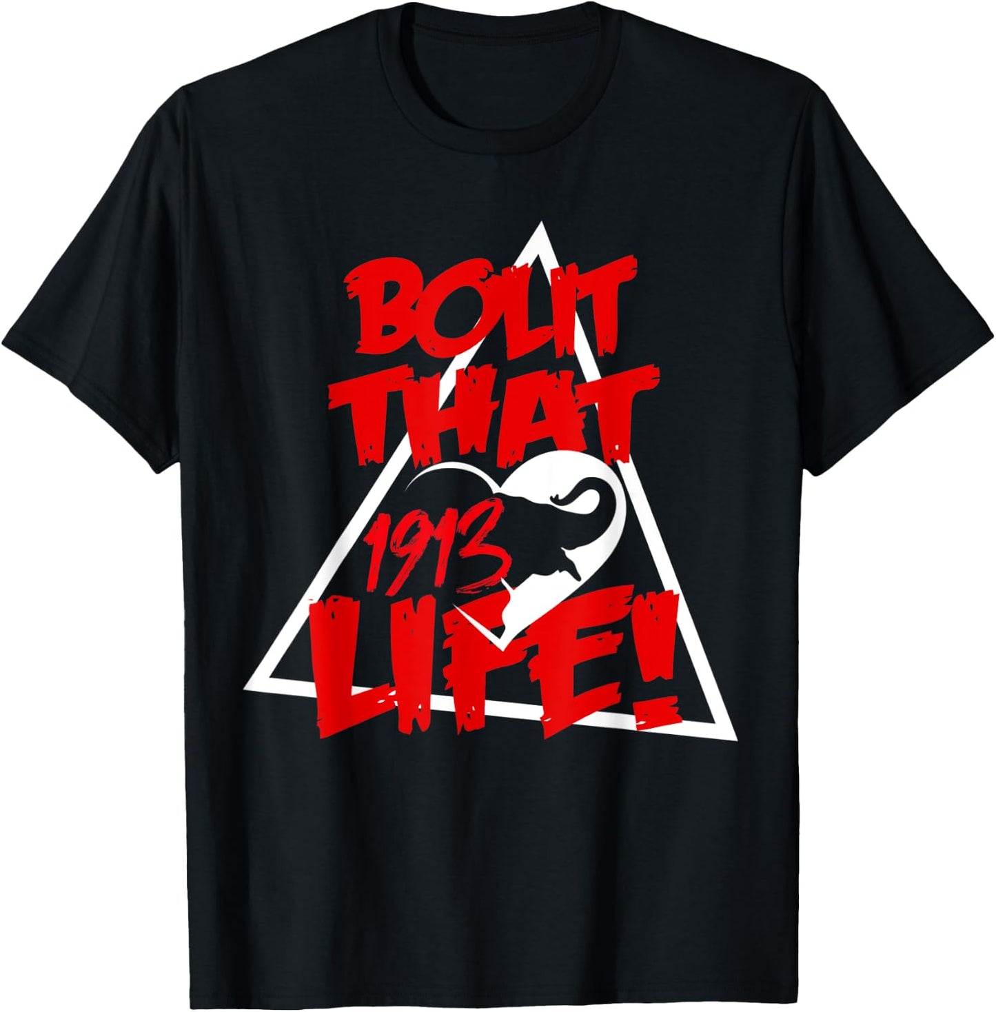 Bout That Graffiti Style Elephant and Heart Life T-Shirt - T-Shirt | Black