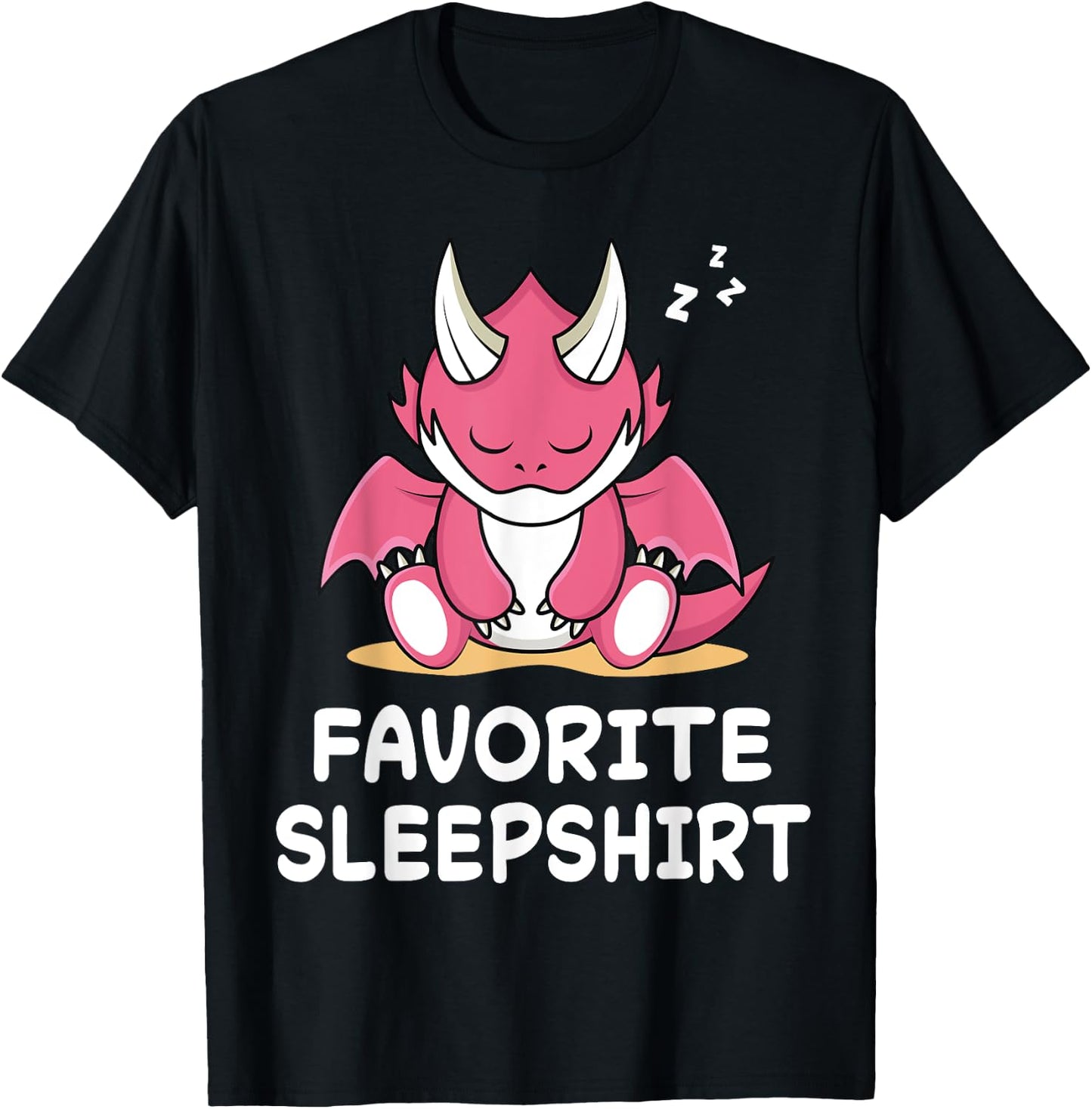 Dragon Dragons Nap Sleeping Sleep Pajama Pajamas Nightgown T-Shirt - T-Shirt | Black