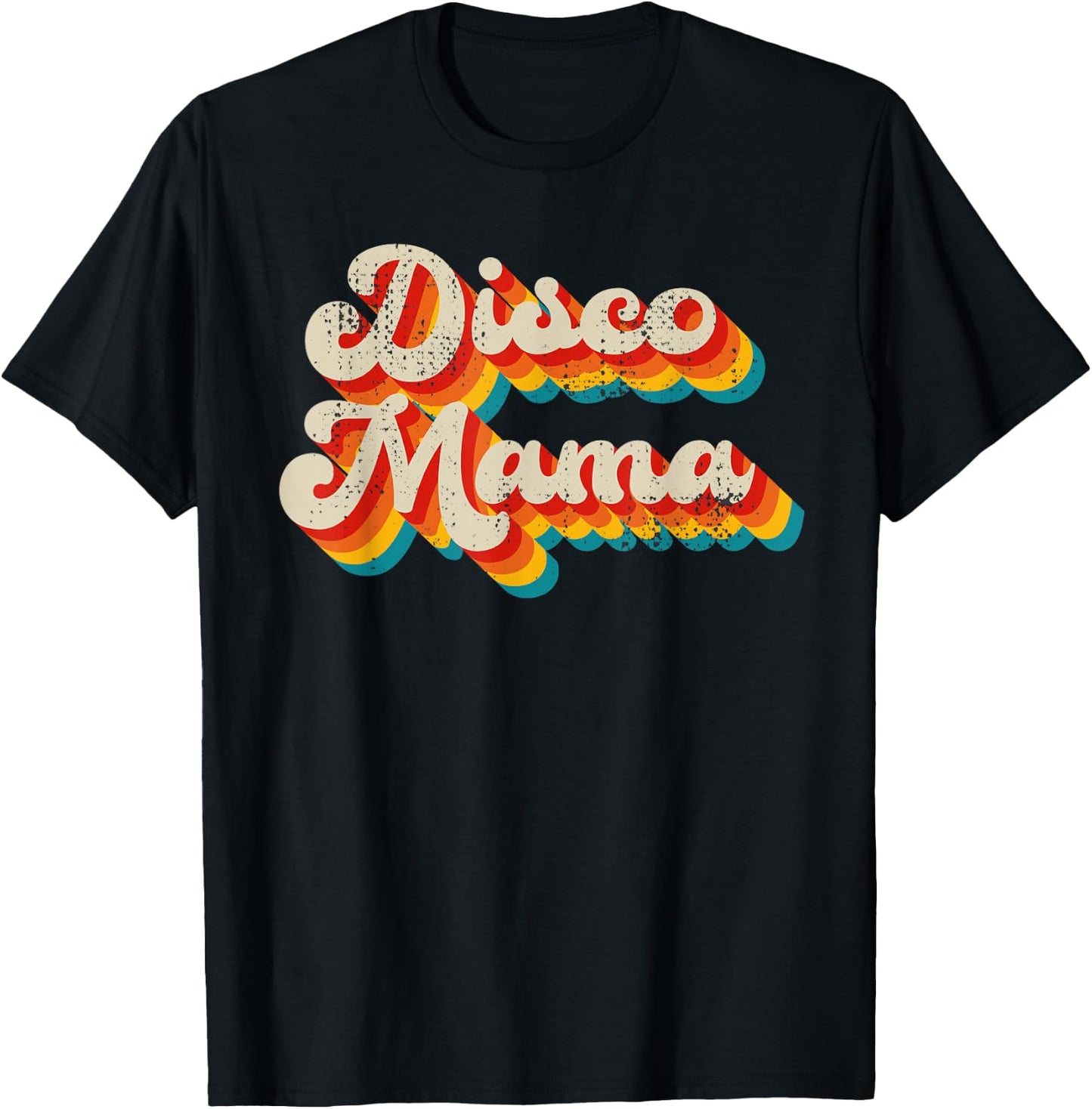 Disco Costume 70s Vintage Men Women Retro Disco Mama T-Shirt - T-Shirt | Black