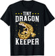 Tiny Dragon Keeper Reptile Leopard Gecko Lover Lizard T-Shirt - T-Shirt | Black