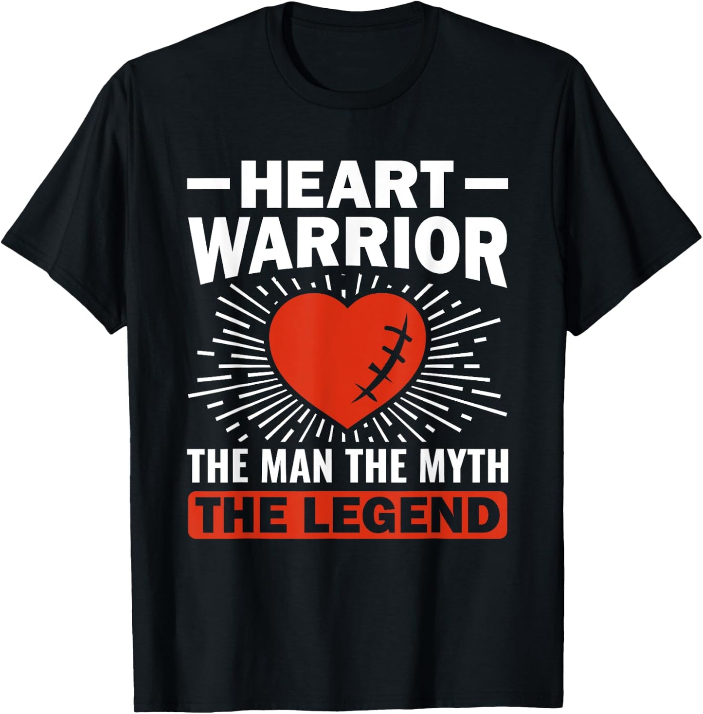 Heart Warrior The Man The Myth - Bypass Heart Defect T-Shirt - T-Shirt | Black