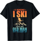 Best Ski Art for Grandpa Men Skiing Nordic Skier Skiing T-Shirt - T-Shirt | Black