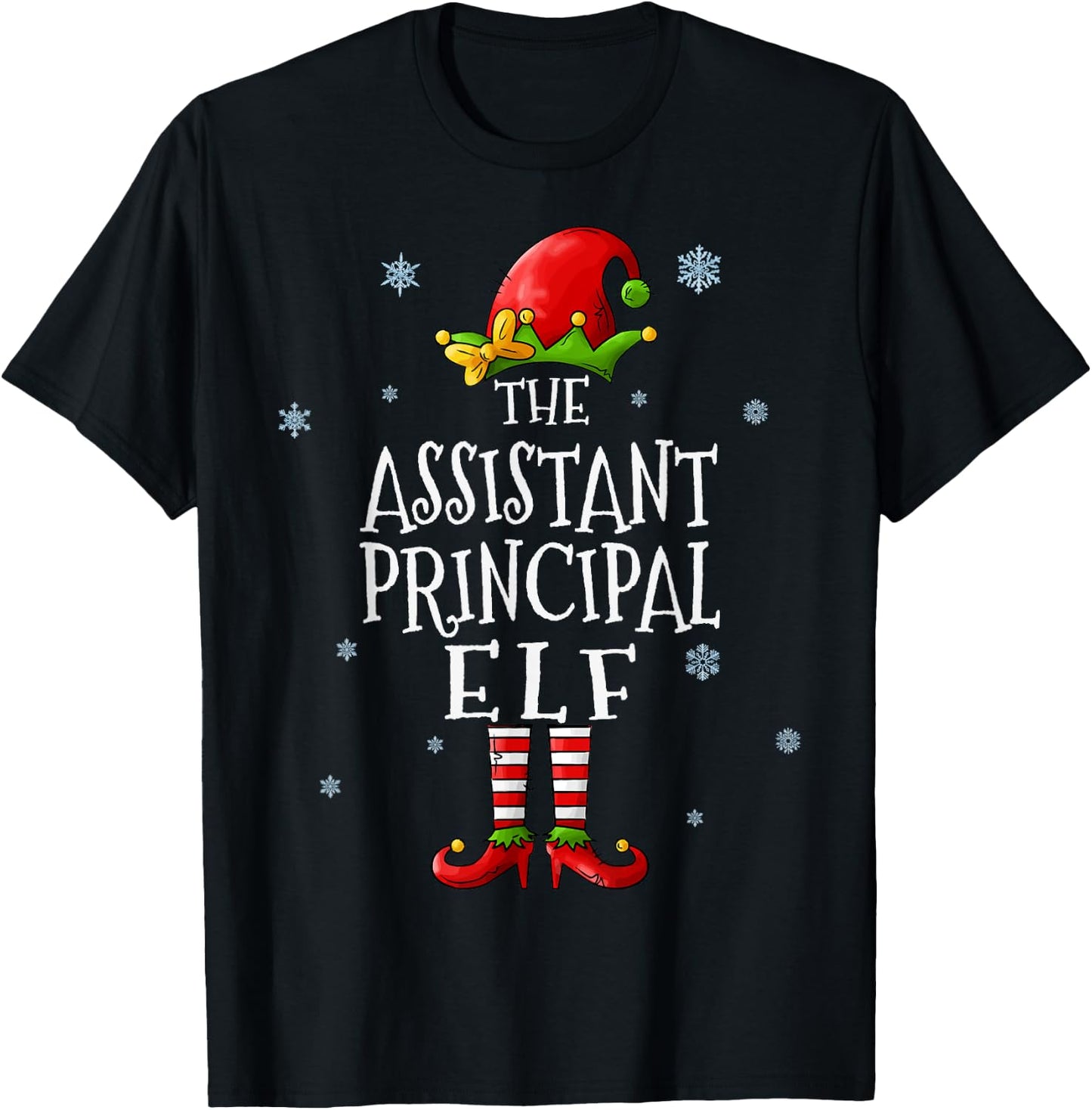 The Assistant Principal Elf Squad Funny Matching Christmas T-Shirt - T-Shirt | Black