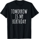 Funny Birthday Reminder Don't Forget Tomorrow Is My Birthday T-Shirt - T-Shirt | Black