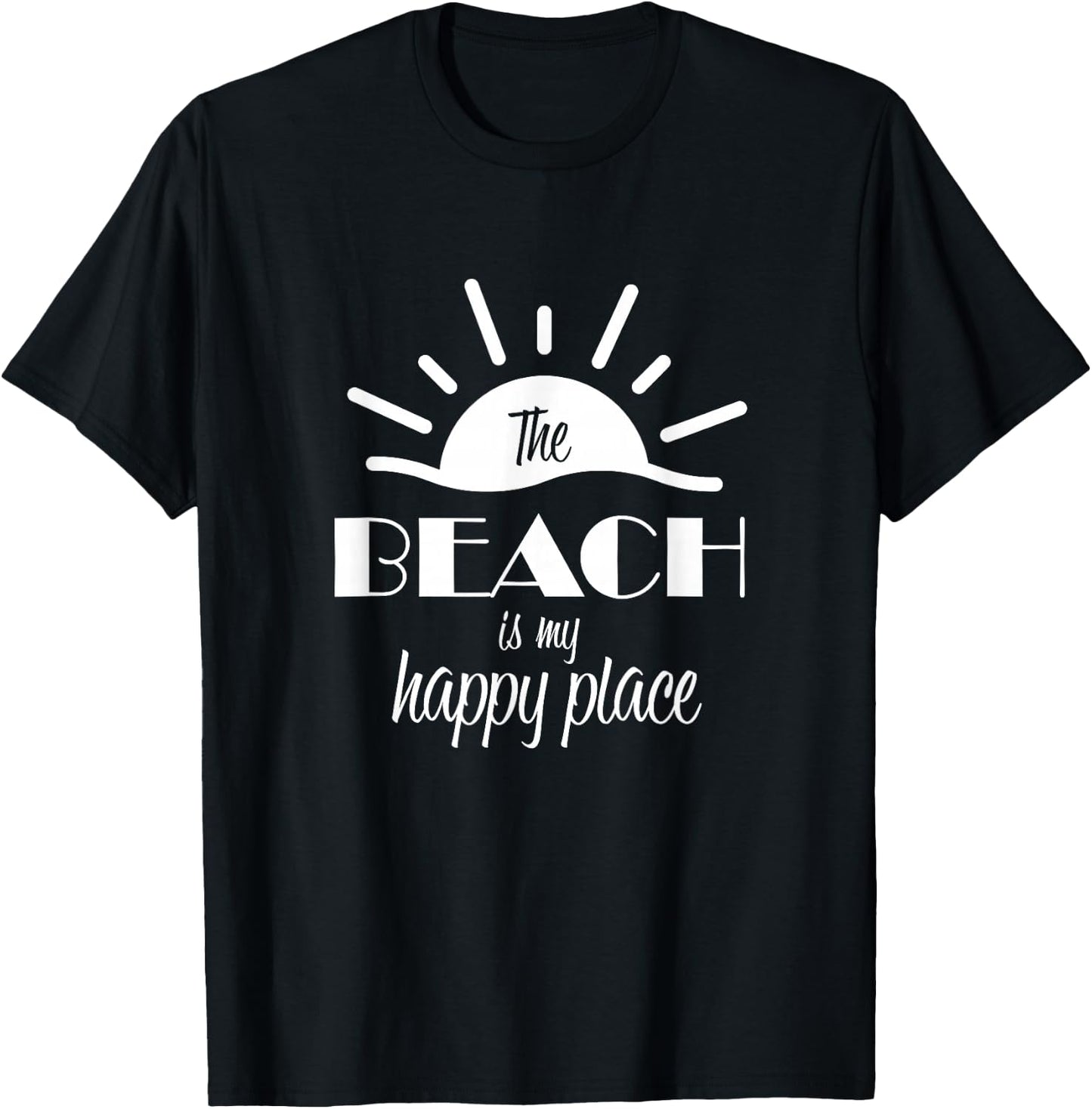 The Beach is My Happy Place T-Shirt - T-Shirt | Black