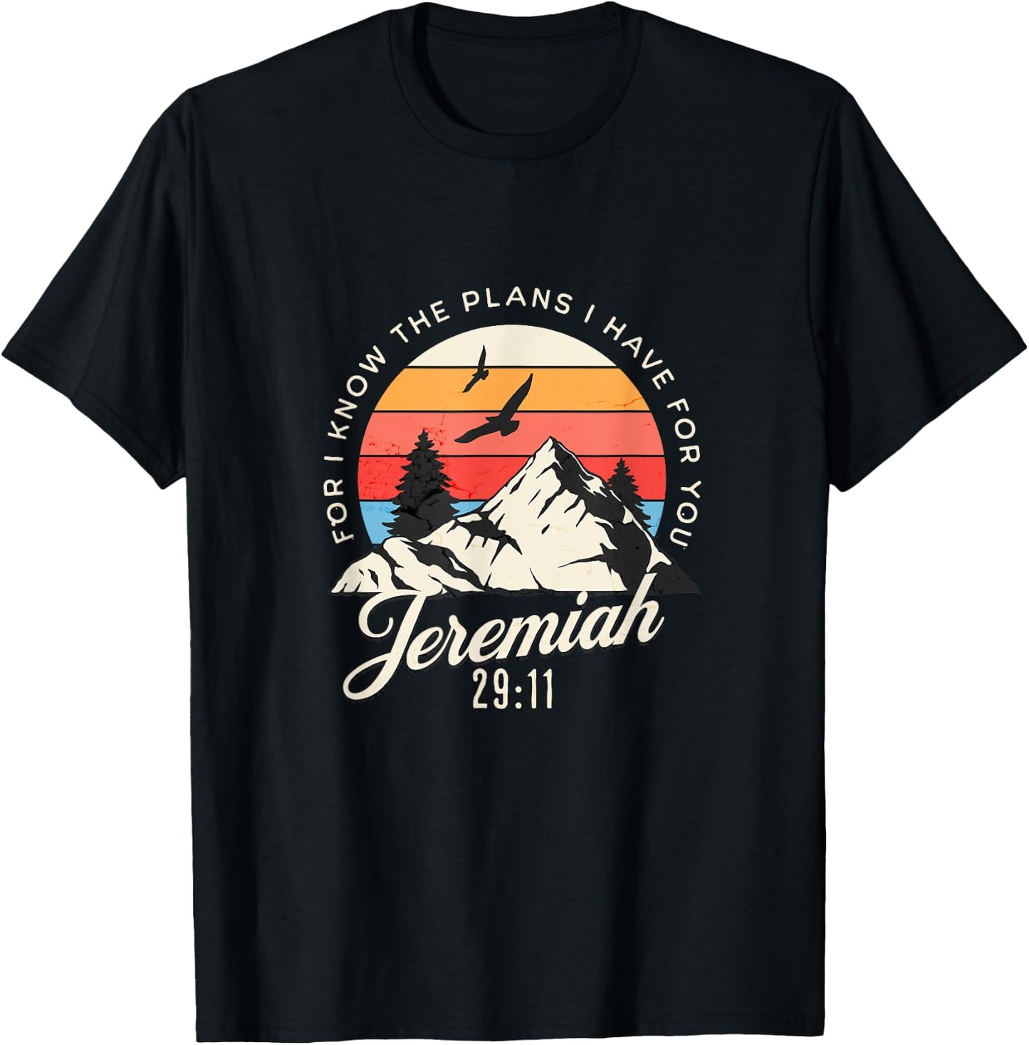 Jeremiah 29:11 For I Know The Plans I Have For You Christian T-Shirt - T-Shirt | Black