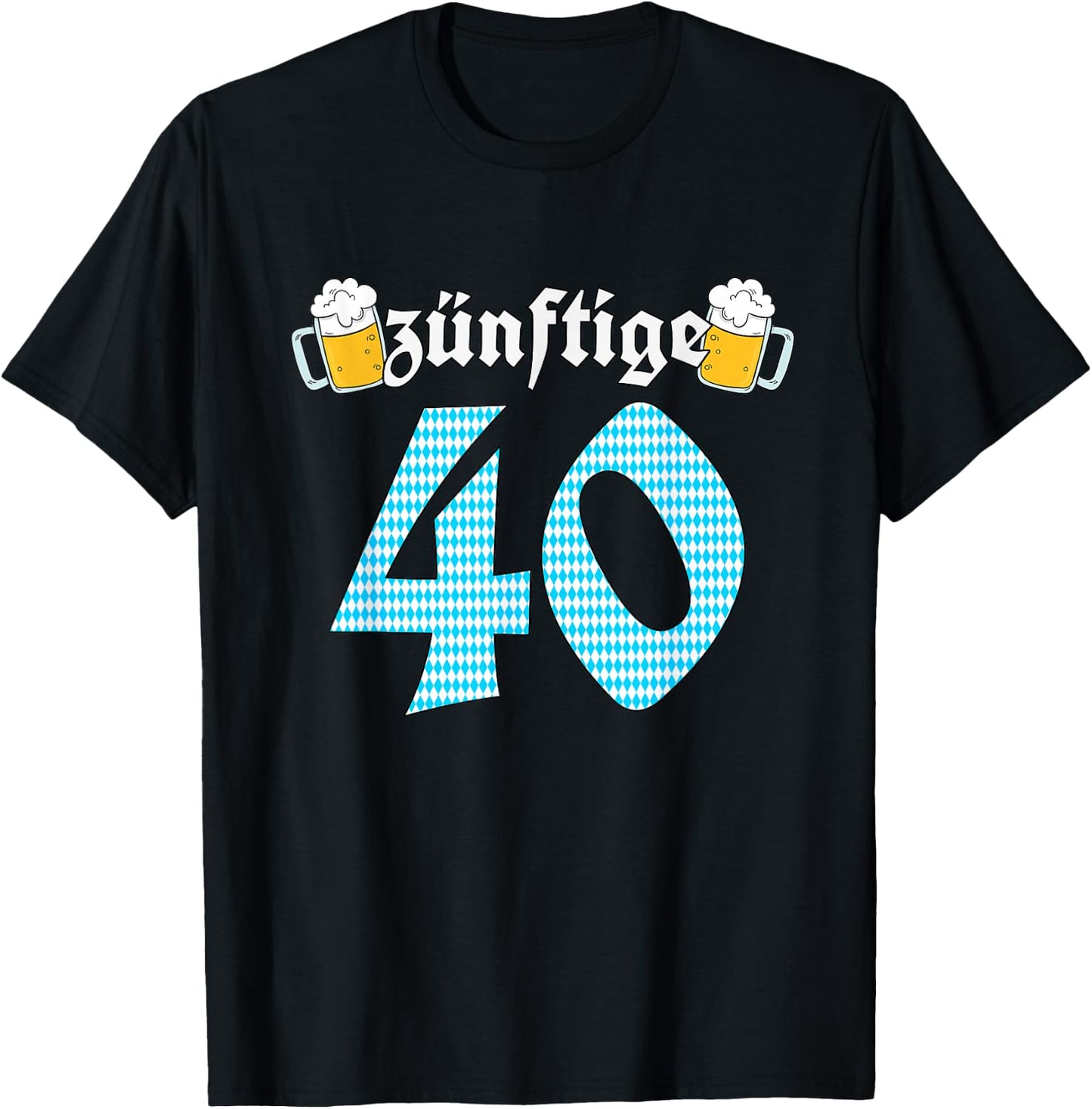Zünftige 40 October Gift 40th Birthday Oktoberfest T-Shirt - T-Shirt | Black