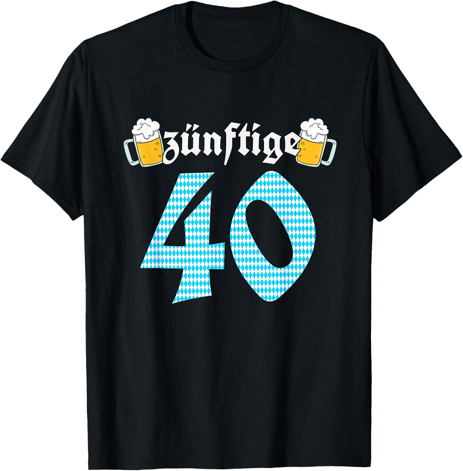 Zünftige 40 October Gift 40th Birthday Oktoberfest T-Shirt - T-Shirt | Black