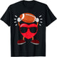 Heart Lifts A Football - American Football T-Shirt - T-Shirt | Black