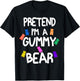 Pretend I'm A Gummy Bear Funny Lazy Halloween Costume T-Shirt - T-Shirt | Black