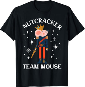 Team Mouse Nutcracker Shirt Christmas Dance Funny Soldier T-Shirt - T-Shirt | Black