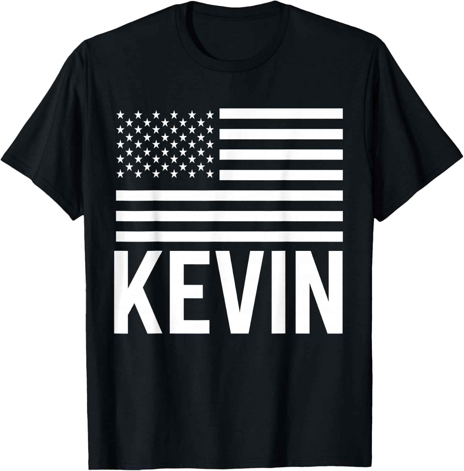 Kevin Forename Birthday Personalized Name Usa T-Shirt - T-Shirt | Black