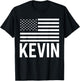 Kevin Forename Birthday Personalized Name Usa T-Shirt - T-Shirt | Black