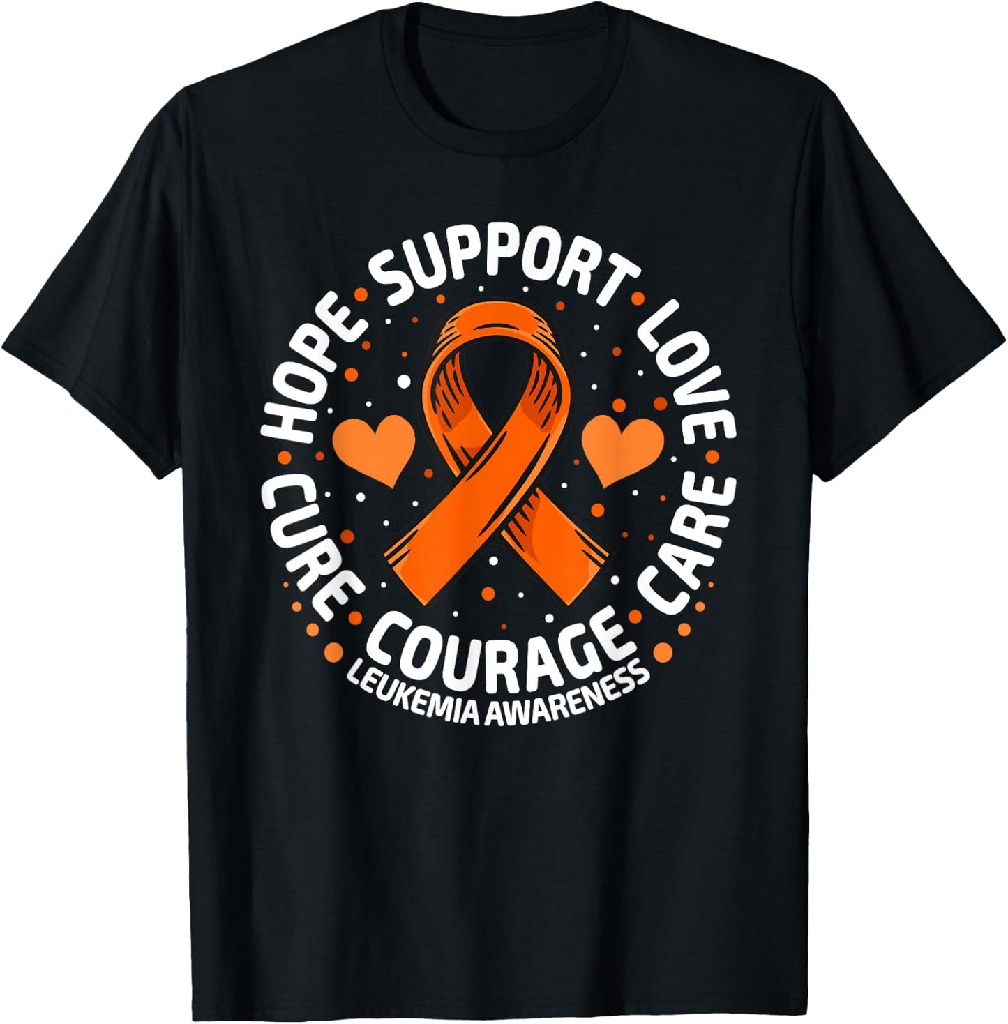 Leukemia Support Blood Cancer Family Leukemia Awareness T-Shirt - T-Shirt | Black