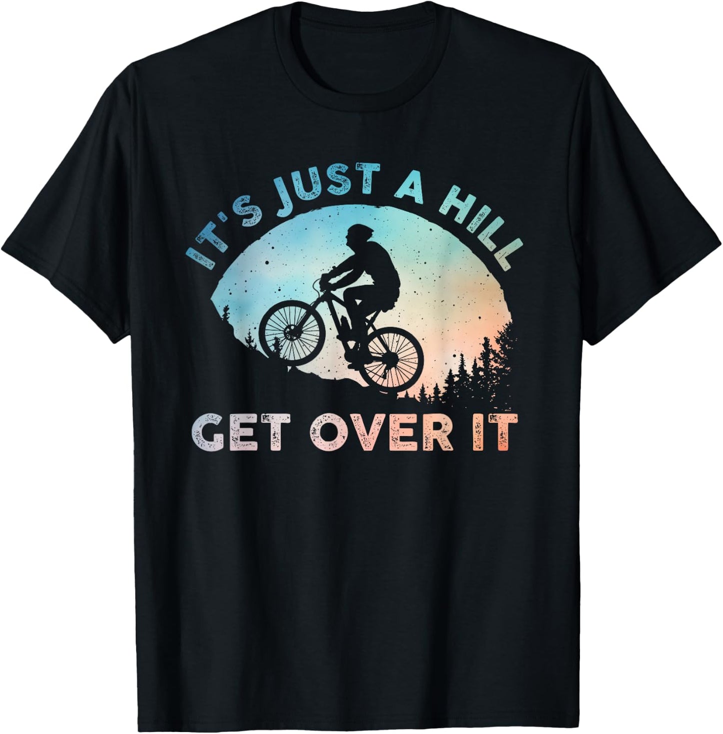 Funny Mountain Biking Art Women Trail Ride Lover MTB T-Shirt - T-Shirt | Black
