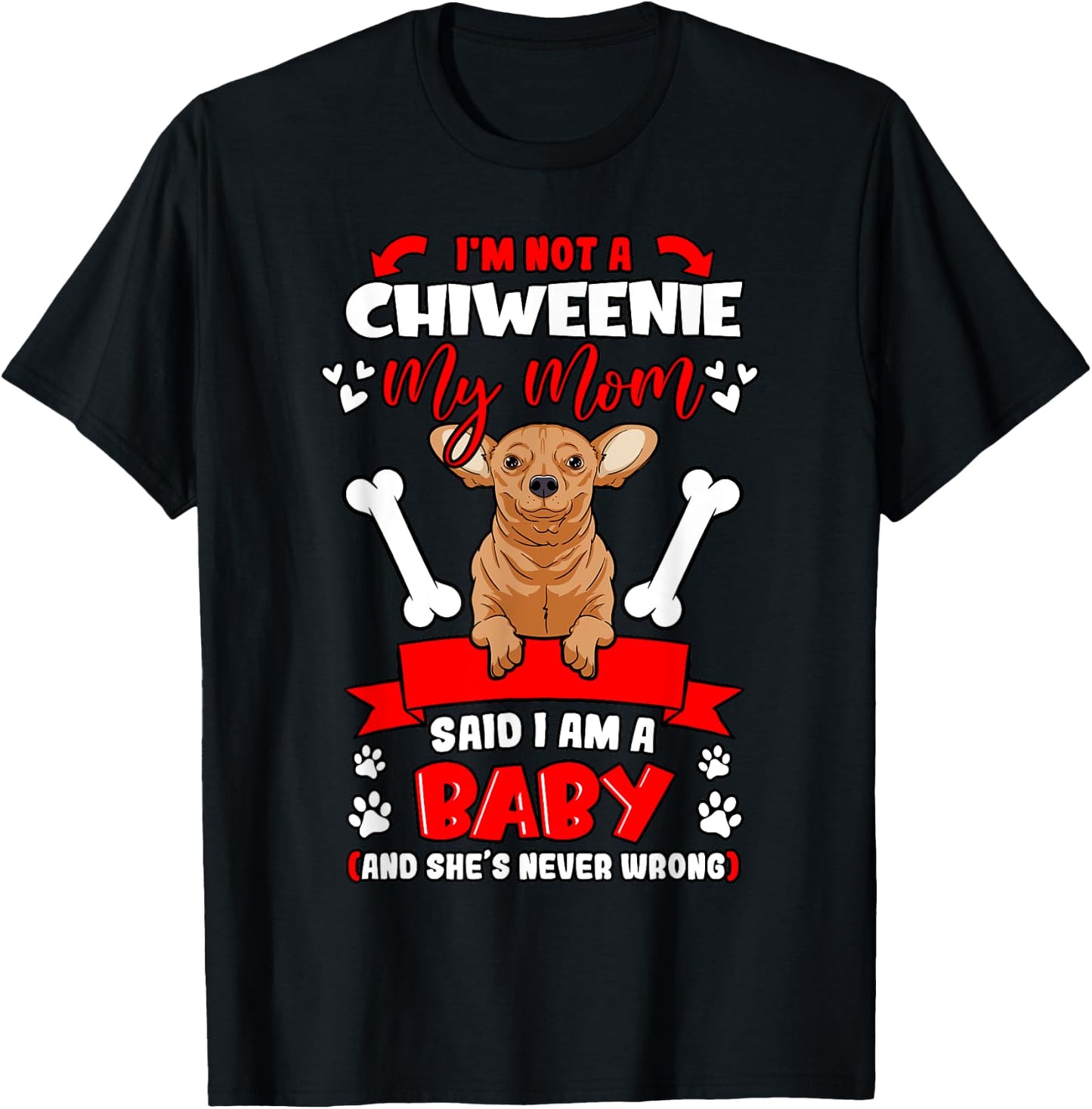 Chiweenie Hybrid Mom Parent Dog Owner Trainer Mother's Day Women Kids T-Shirt - T-Shirt | Black