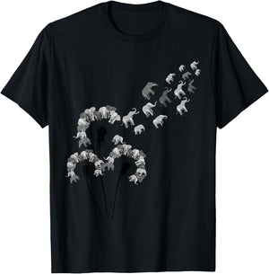 Dandelion Elephants Shirt for Elephant Lover Elephant T-Shirt - T-Shirt | Black
