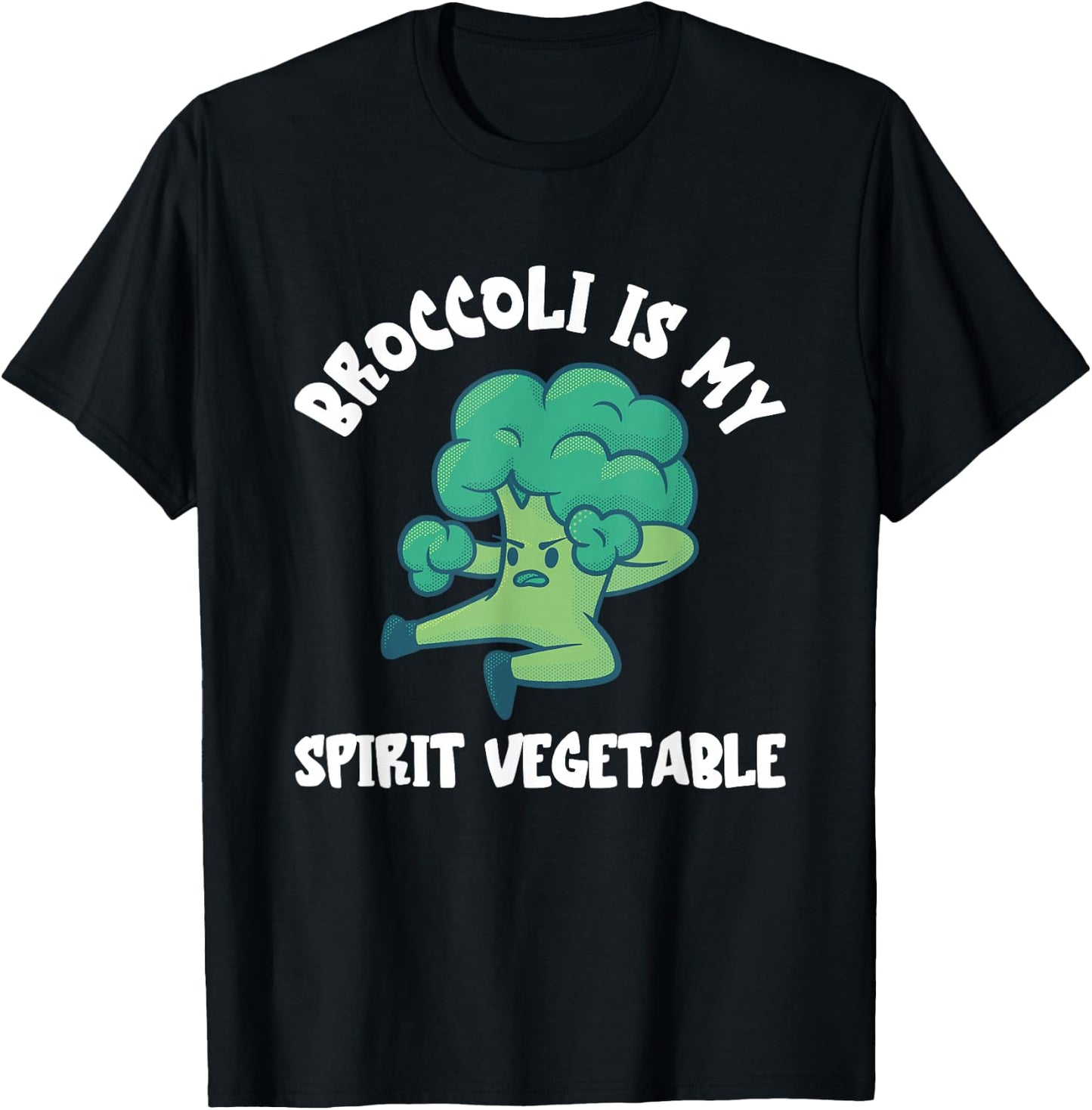 Broccoli Vegetarian Spirit Vegetable Veggie Eating Broccoli T-Shirt - T-Shirt | Black