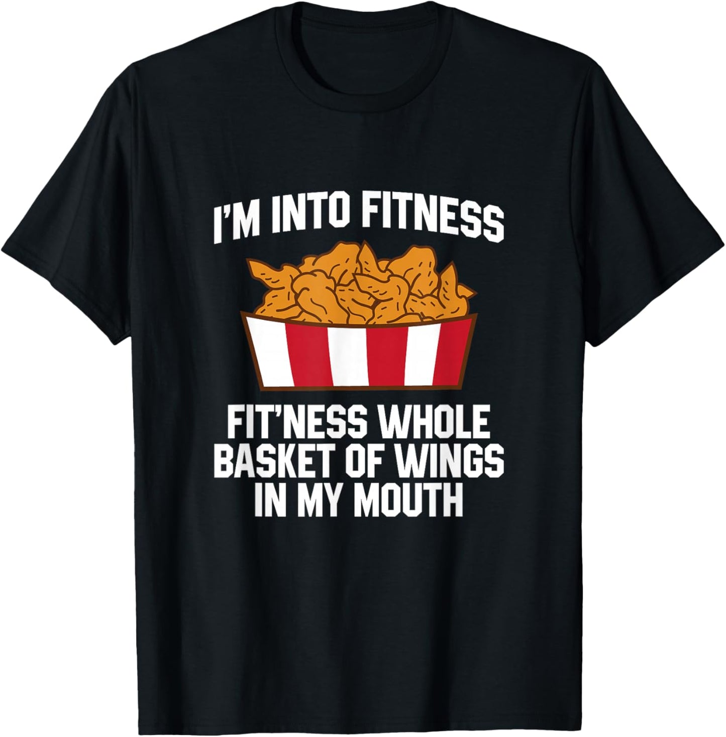 Chicken Wings Quote Hot Wing Fast Food Funny Chicken Wings T-Shirt - T-Shirt | Black