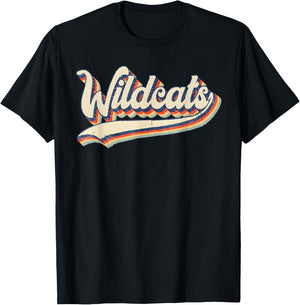 Wildcats School Team Spirit Mascot T-Shirt - T-Shirt | Black